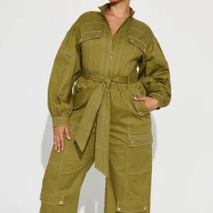 Olive Green Utility Jumper